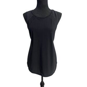 Lululemon Black Open Back Tank Top Women Medium Yoga Workout Activewear